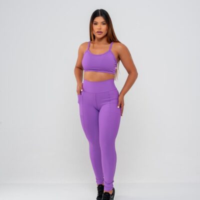 CALÇA LEG POLIAMIDA COM BOLSO AREDONDADO