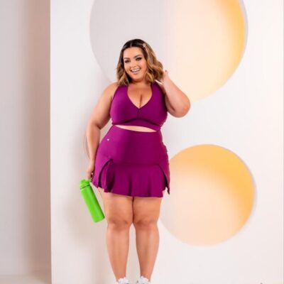 CONJ: PLUS SIZE ABERTURA FRENTE SUPLEX POLIESTER LISO