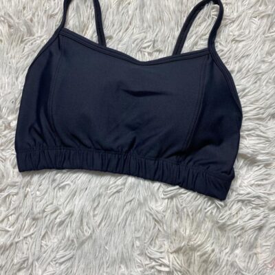TOP COM BOJO POLIAMIDA LISO ELASTICO NA BARRA M E G - Preto, M