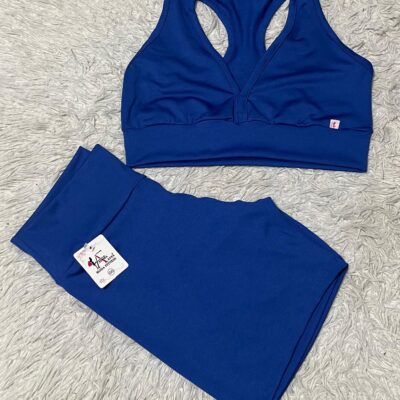 CONJUNTO SHORTE MEIA COXA TOP SEM BOJO PLUS SIZE SUPLEX POLIESTER