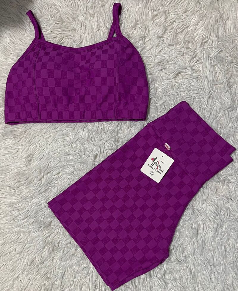 CONJUNTO SHORT JAQUART CHEIK POLIAMIDA COM COMPREÇÃO