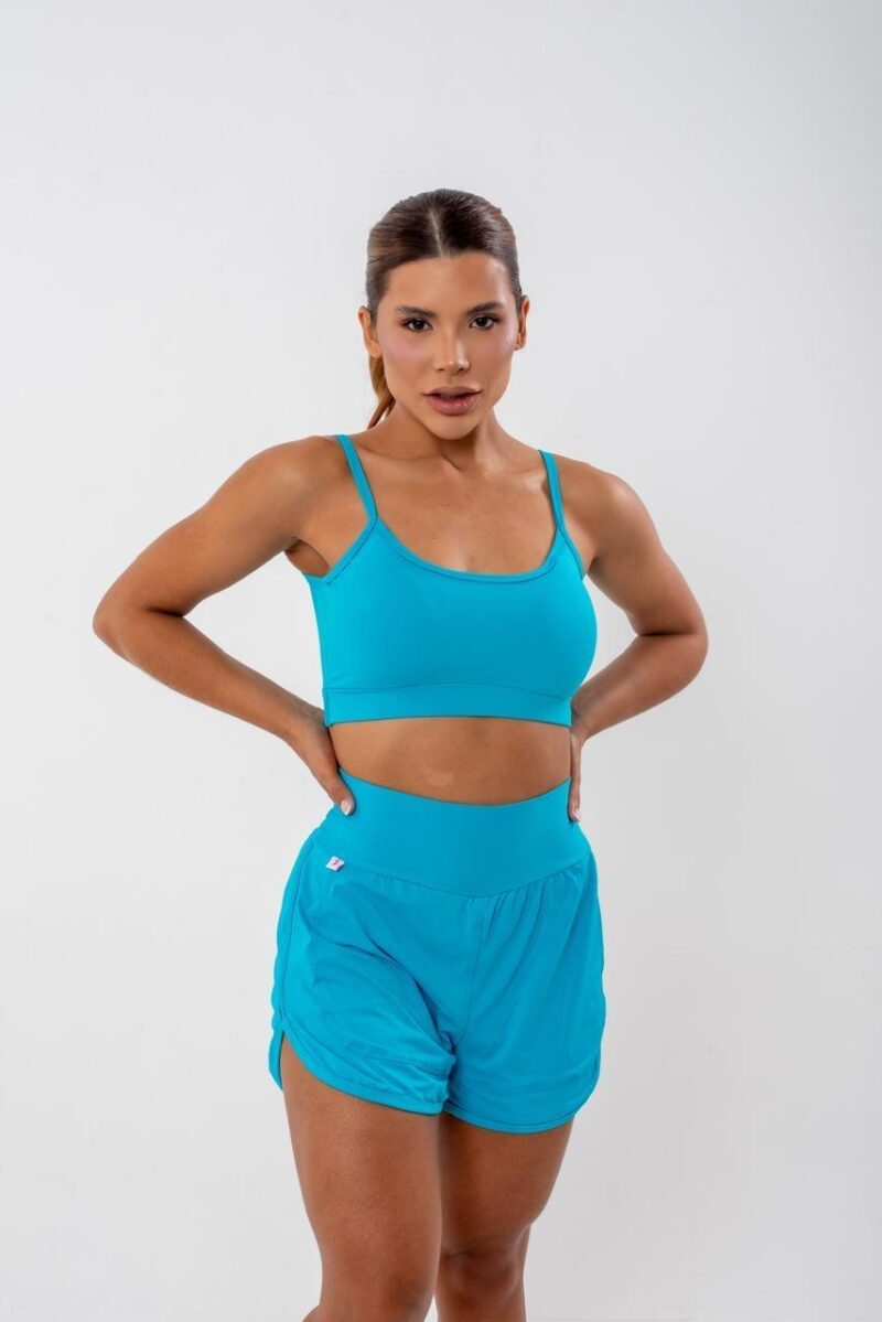 CONJUNTO SHORT DUPLO POLIAMIDA GELADINHO DETALHE COSTURA