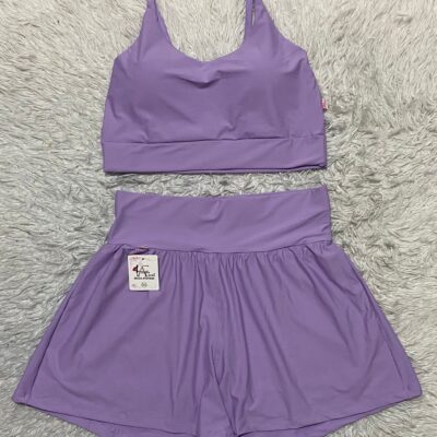 CONJUNTO SHORT BOX DUPLO POLIAMIDA GELADINHO COM ELASTICO PALA PLUS SIZE