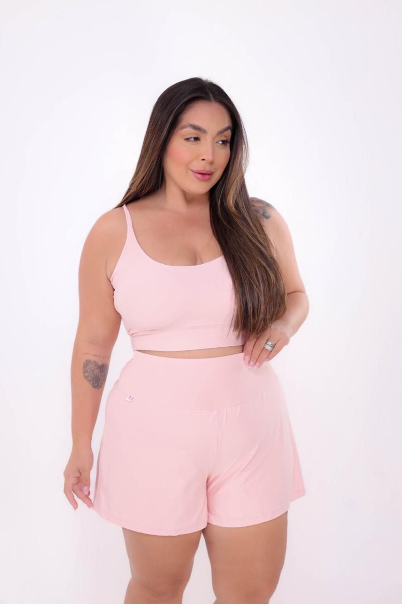 CONJUNTO SHORT BOX DUPLO POLIAMIDA GELADINHO COM ELASTICO PALA PLUS SIZE - Imagem 4