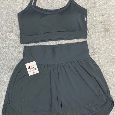 CONJUNTO SHORT DUPLO POLIAMIDA GELADINHO DETALHE COSTURA