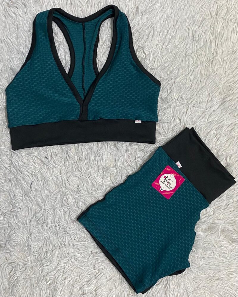 CONJUNTO SHORT SUPLEX POLIESTER COM JAQUARD ABELHA TOP SEM BOJO