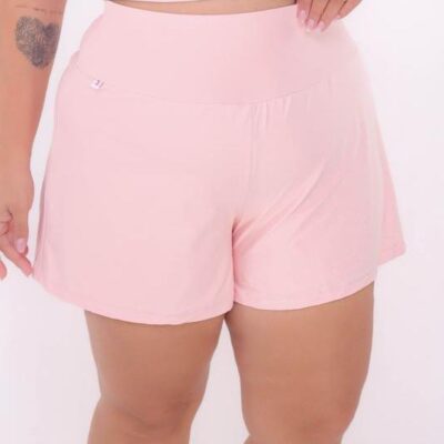 SHORT BOX DUPLO POLIAMIDA GELADINHO COM ELASTICO PLUS SIZE