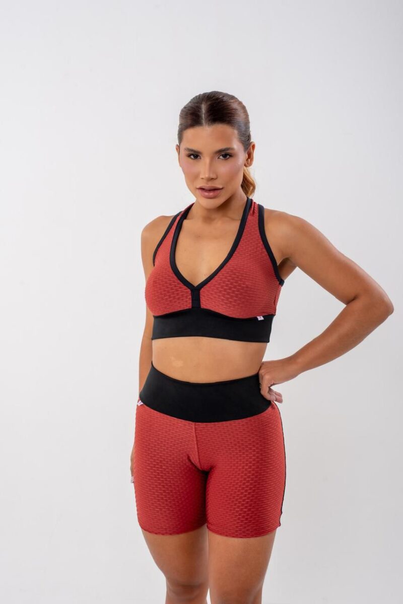 CONJUNTO SHORT SUPLEX POLIESTER COM JAQUARD ABELHA TOP SEM BOJO