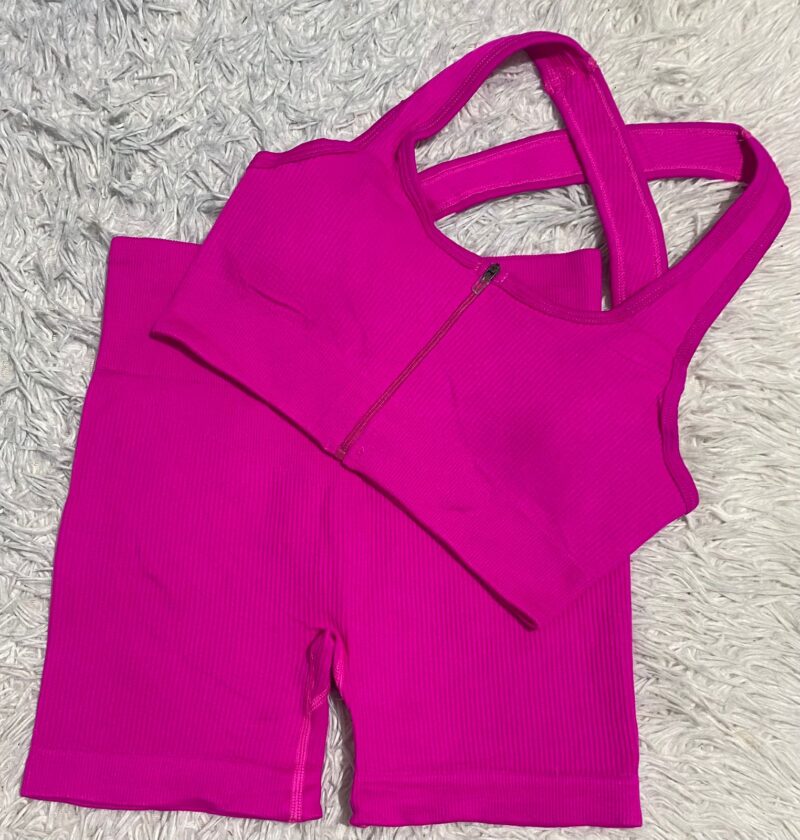 CONJUNTO SHORT POLIAMIDA ALÇA GROSSA COM ZIPER NO BUSTO IMPORTADO PREMIUM