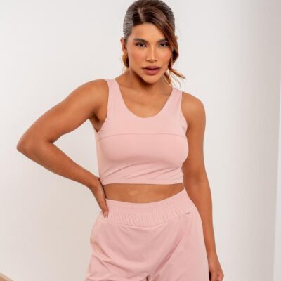 CONJUNTO SHORT DUPLO POLIAMIDA GELADINHO TOP COM BOJO CAMISETA