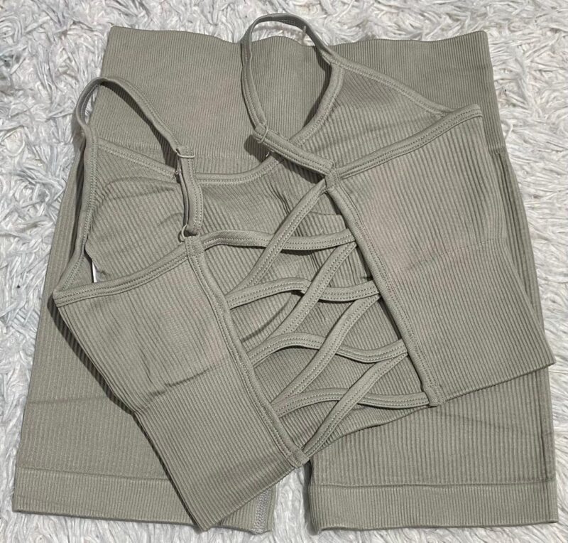 CONJUNTO SHORT POLIAMIDA TOP COM BOJO TRANÇADO COSTA IMPORTADO PREMIUM - Image 2