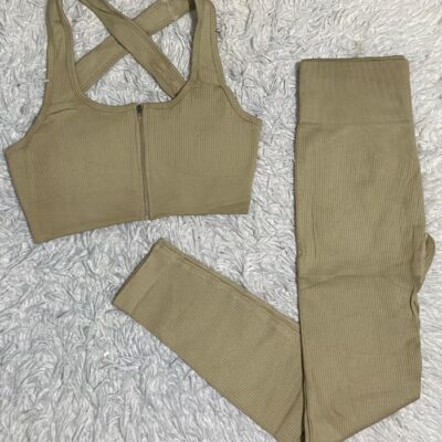 CONJUNTO CALÇA POLIAMIDA ALÇA GROSSA COM ZIPER NO BUSTO IMPORTADO PREMIUM