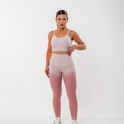 CONJUNTO CALÇA JAQUARD POLIAMIDA BEACH & FITNESS TOP COM BOJO