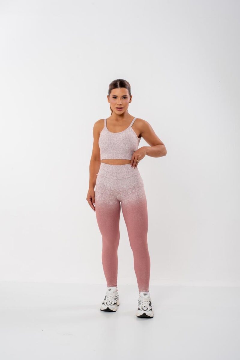 CONJUNTO CALÇA JAQUARD POLIAMIDA BEACH & FITNESS TOP COM BOJO