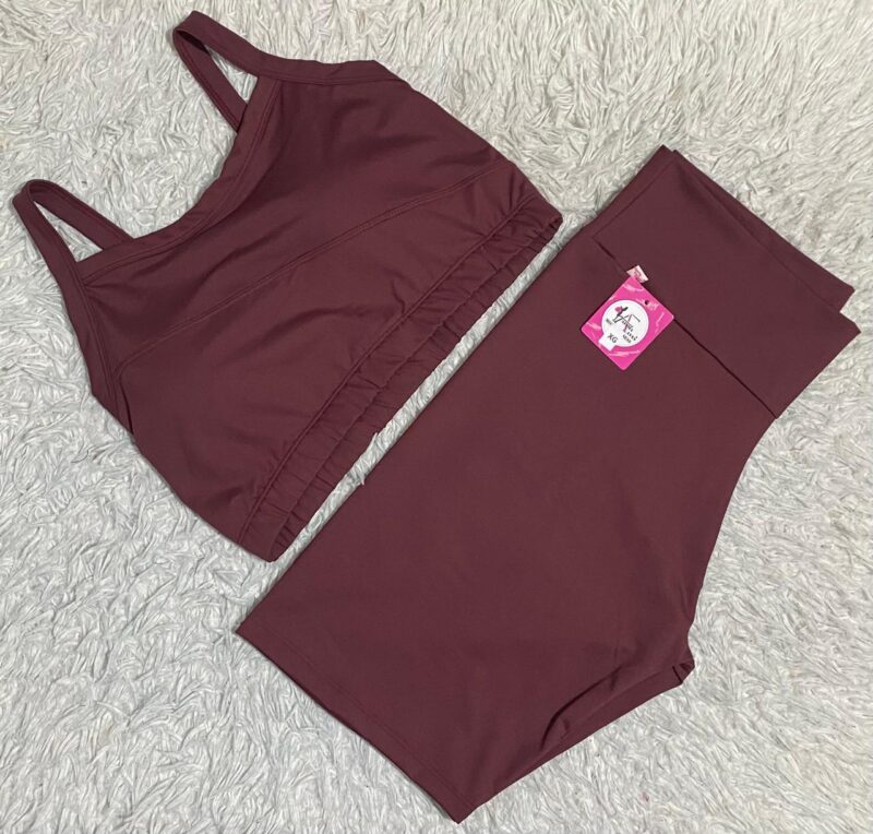 CONJUNTO SHORT POLIAMIDA LISO TOP COM BOJO EXTRA GG