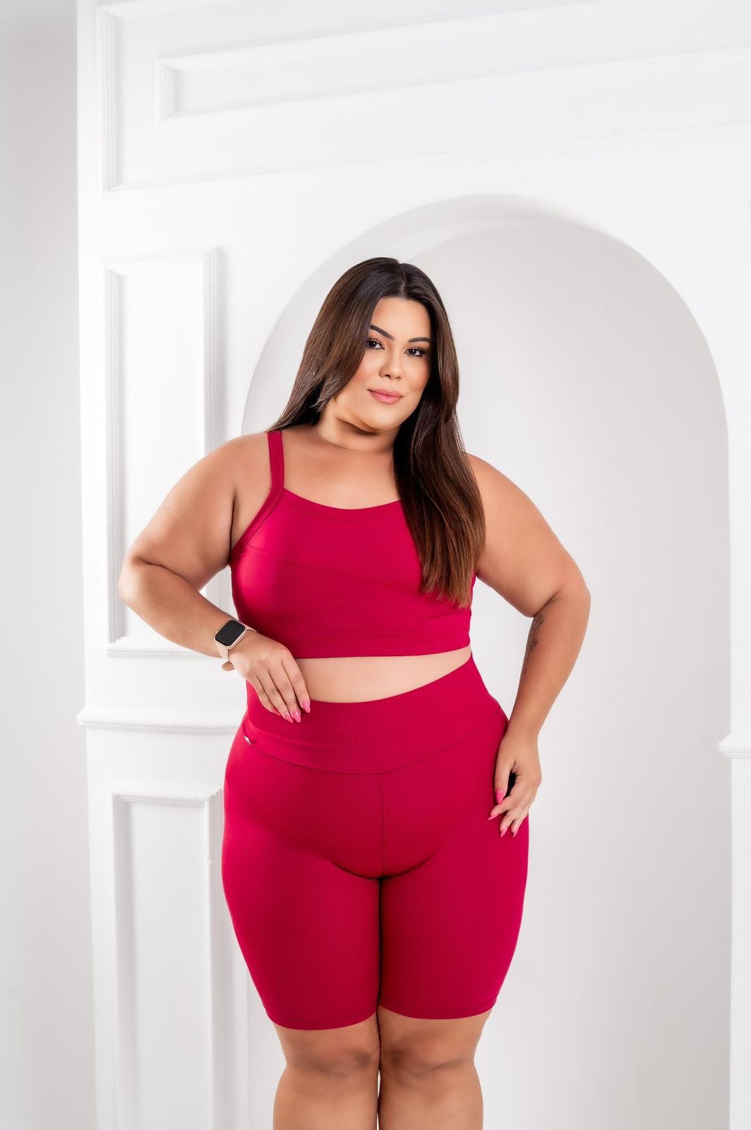 CONJUNTO SHORT POLIAMIDA LISO TOP COM BOJO EXTRA GG - Imagem 4