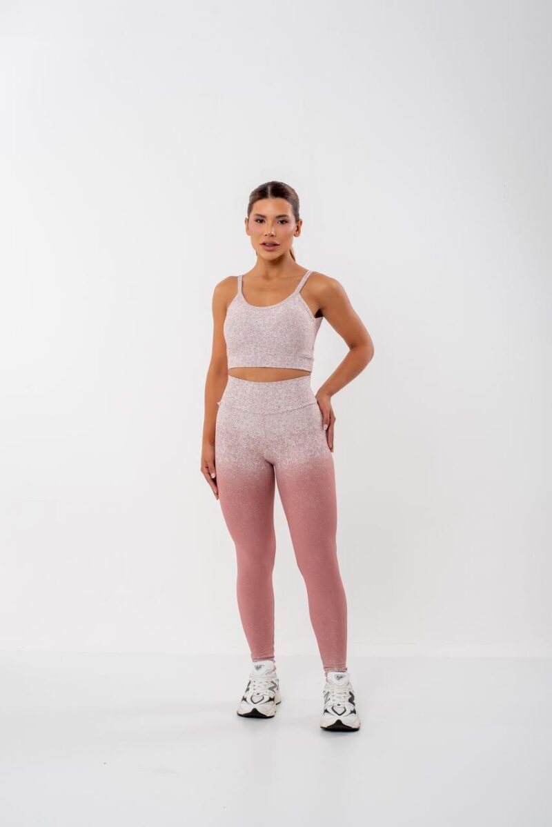 CONJUNTO CALÇA JAQUARD POLIAMIDA BEACH & FITNESS TOP COM BOJO - Imagem 3