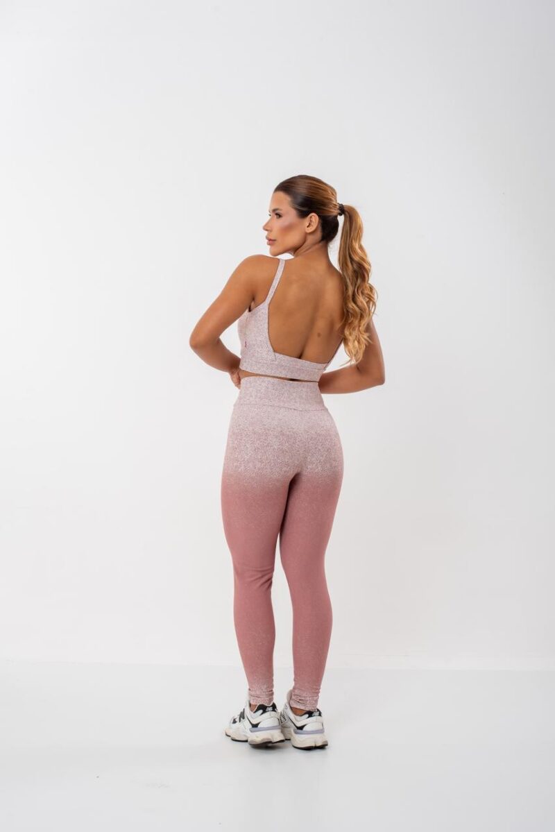 CONJUNTO CALÇA JAQUARD POLIAMIDA BEACH & FITNESS TOP COM BOJO - Imagem 2