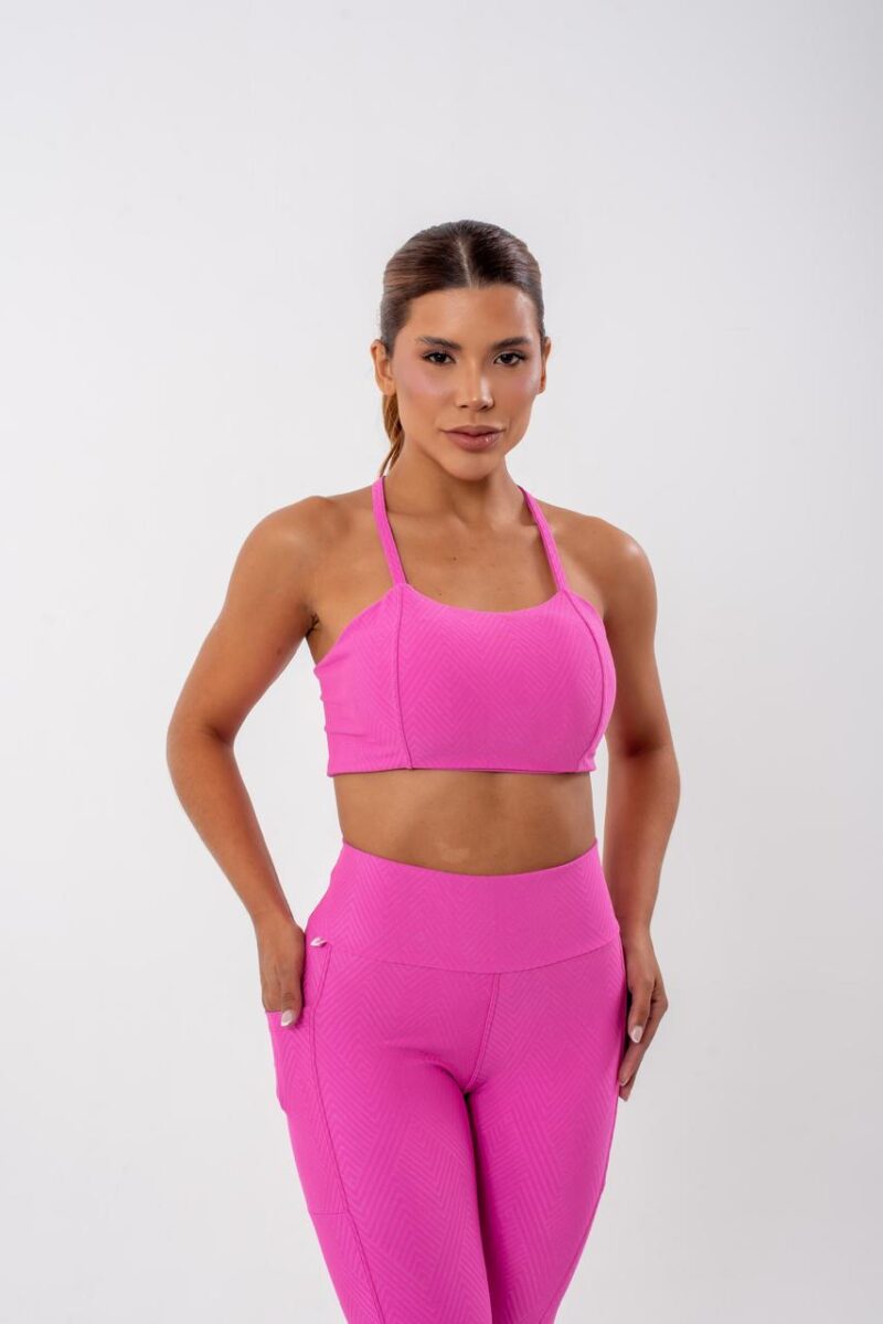 CONJUNTO CALÇA JAQUARD FORRADO COM BOLSO LATERAL MAIS TOP COM BOJO - Imagem 4