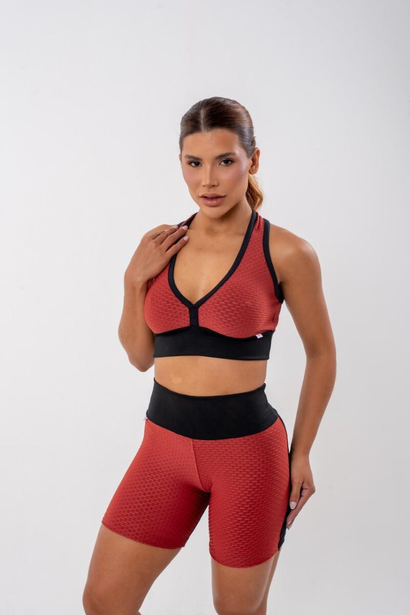 CONJUNTO SHORT SUPLEX POLIESTER COM JAQUARD ABELHA TOP SEM BOJO - Imagem 3