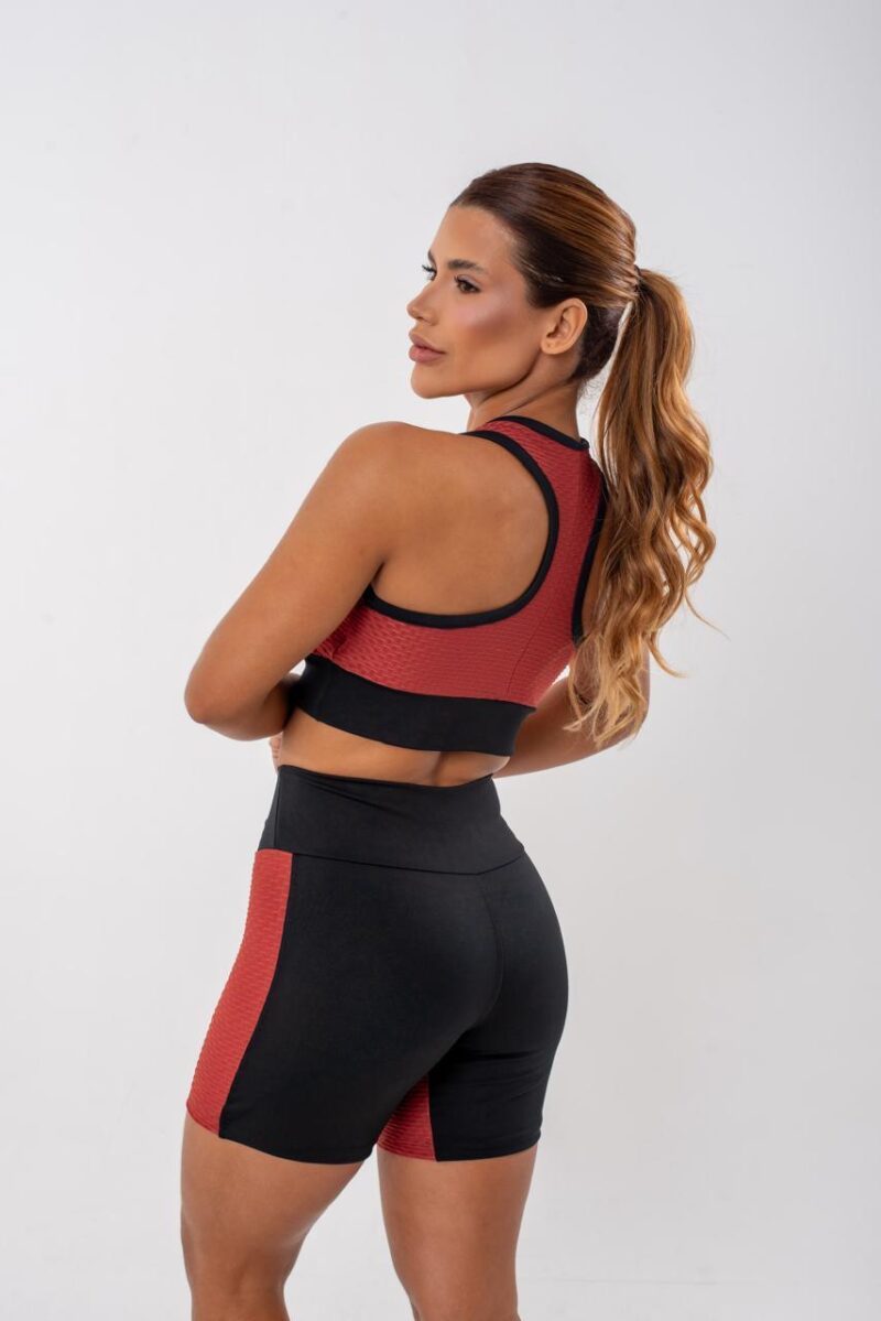 CONJUNTO SHORT SUPLEX POLIESTER COM JAQUARD ABELHA TOP SEM BOJO - Imagem 2