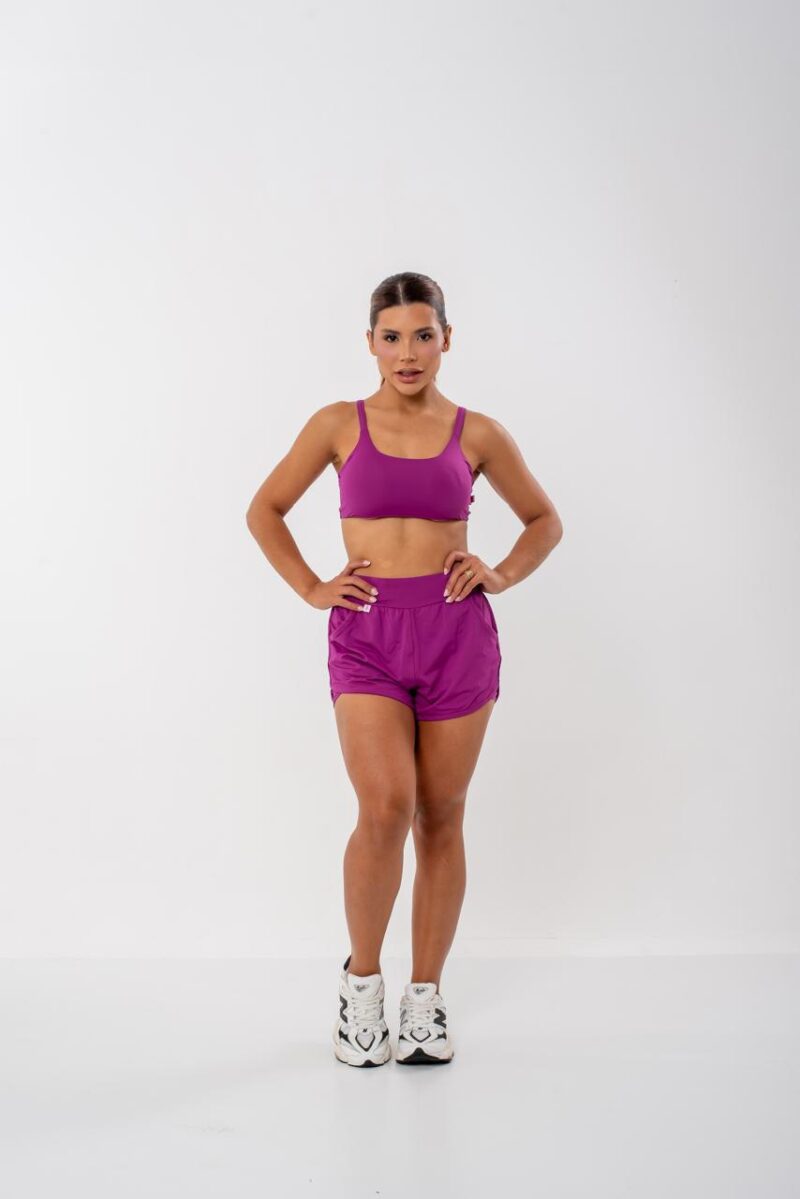 CONJUNTO SHORT DUPLO COM BOLSO GELADINHO POLIAMIDA