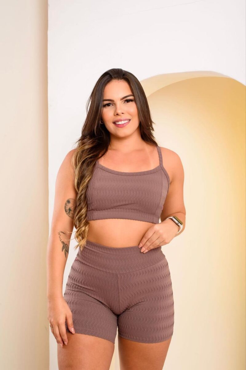 CONJUNTO SHORT JAQUARD ACESSI POLIAMIDA