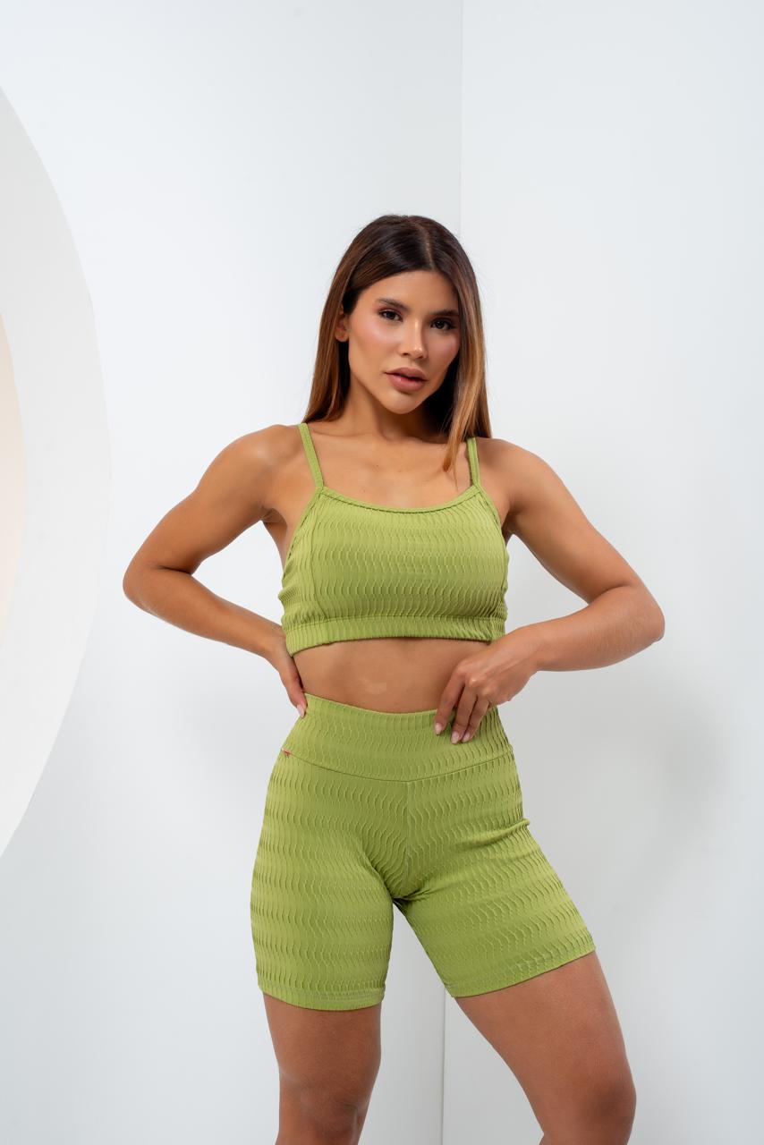 CONJUNTO SHORT JAQUARD ACESSI POLIAMIDA