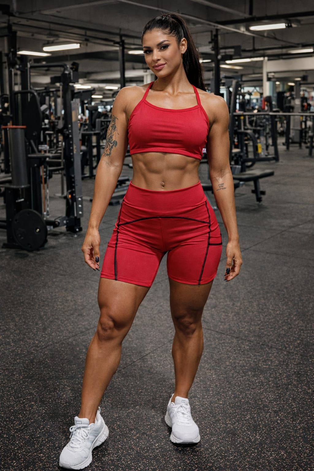 CONJUNTO SHORT PONTO DE COBERTURA COM BOLSO POLIAMIDA ZERO TRANSPARENCIA