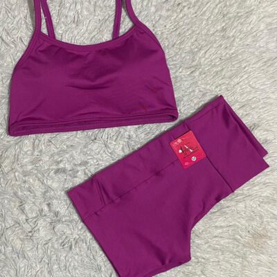 CONJUNTO SHORT SUPLEX POLIESTER COM BOLSO LATERAL TOP COM BOJO