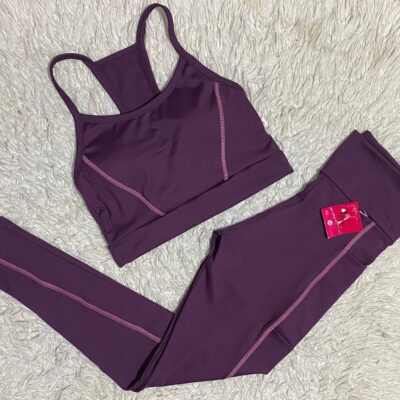 CONJUNTO CALÇA POLIAMIDA DETALHE COSTURA COM BOLSO NAS LATERAIS