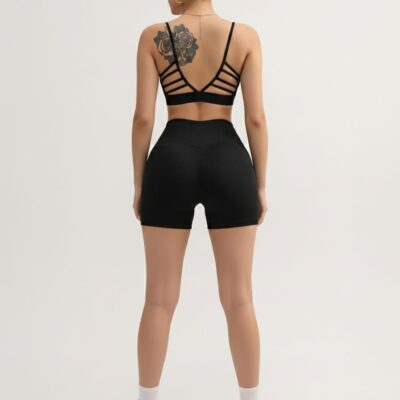 CONJUNTO SHORT POLIAMIDA COM DETALHES NAS COSTAS IMPORTADO PREMIUM