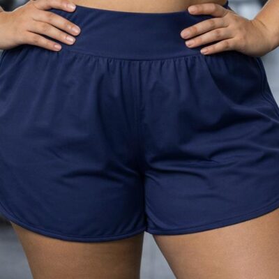 SHORT DUPLO POLIAMIDA GELADINHO VIES LATERAL PLUS SIZE