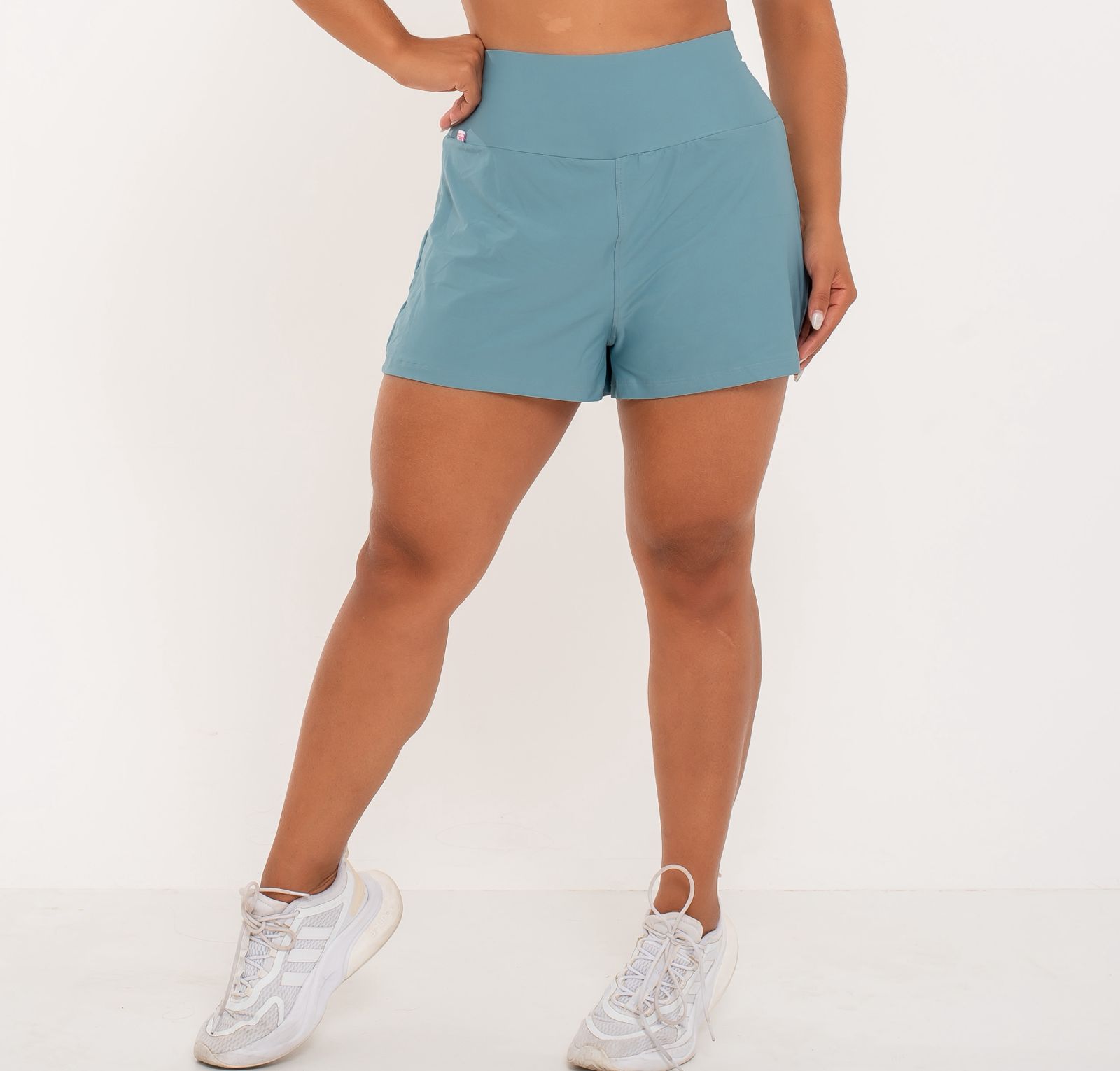 SHORT BOX DUPLO BASICO POLIAMIDA GELADINHO COM ELASTICO PALA