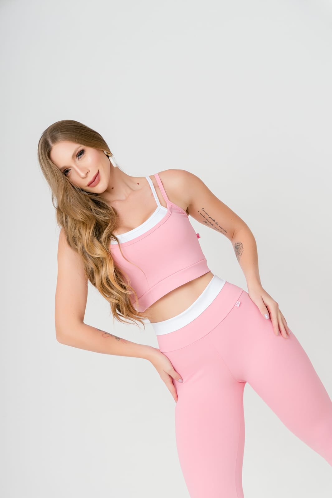 CONJUNTO CALÇA POLIAMIDA TOP DUPLO COM REGULADOR NAS ALÇAS BICOLOR